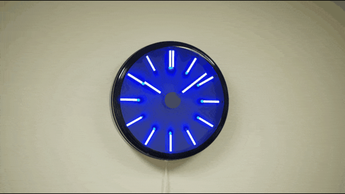 Large Light Pipe Wall Clock w/hour markers (20 inch dia)
